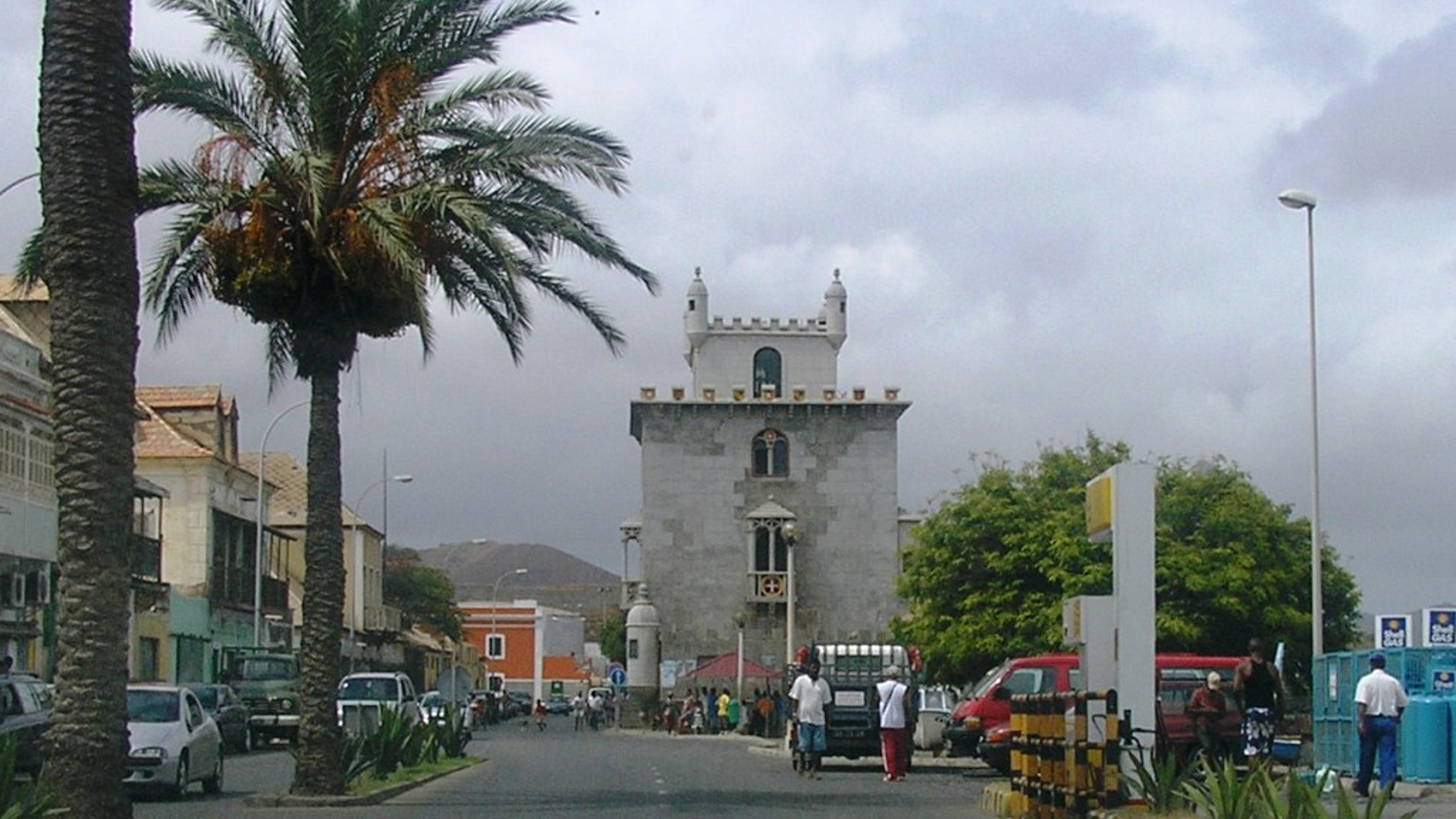 The Torre de Belém replica on Mindelo’s waterfront