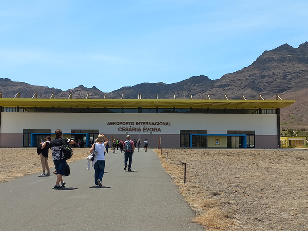 Passenger terminal at Cesária Évora International Airport on São Vicente.