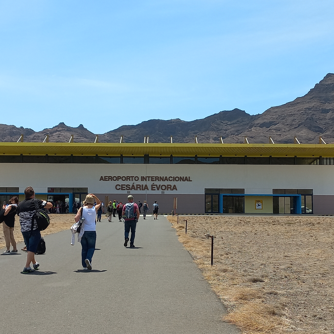 Passenger terminal at Cesária Évora International Airport on São Vicente.
