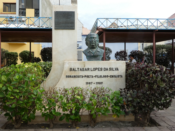 Monument to Cape Verdean writer Baltasar Lopes da Silva in Mindelo, Cabo Verde.