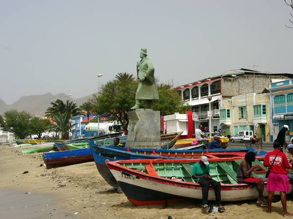 Monument to Diogo Afonso in Mindelo.