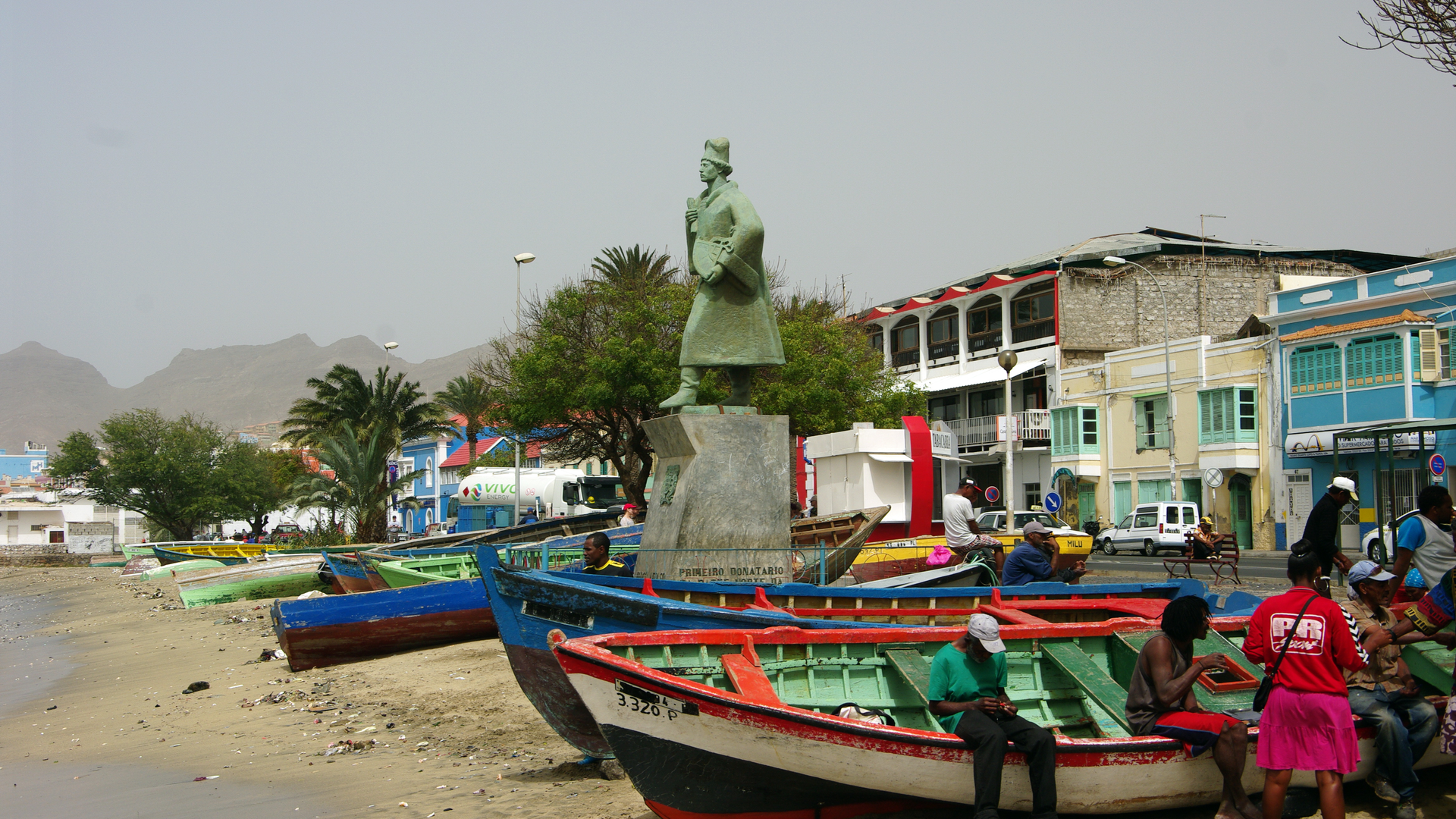 Monument to Diogo Afonso in Mindelo.