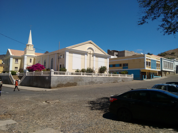 Exterior of the Igreja do Nazareno in Mindelo.
