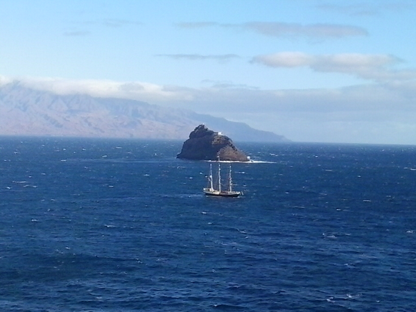 Landscape view of Ilhéu dos Pássaros off Mindelo.