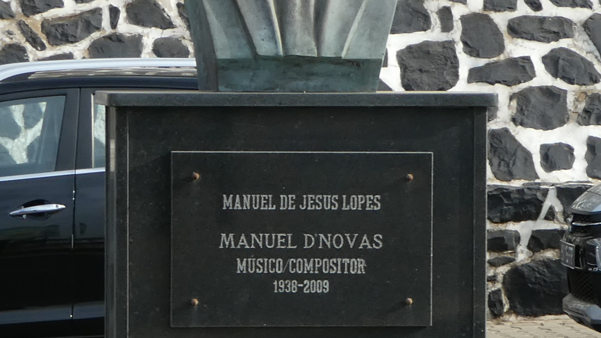 Monument to Manuel D'Novas in Mindelo, Cape Verde.