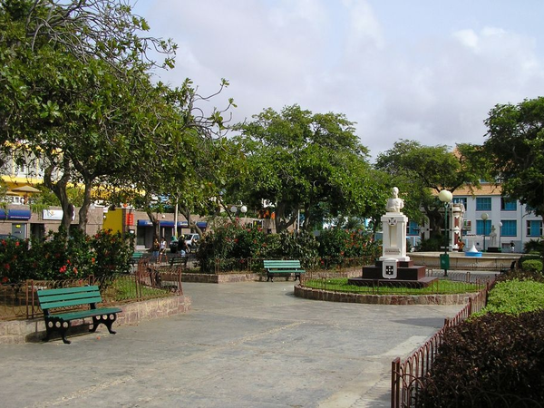 Praça Nova, also known as Praça Amílcar Cabral, in central Mindelo.