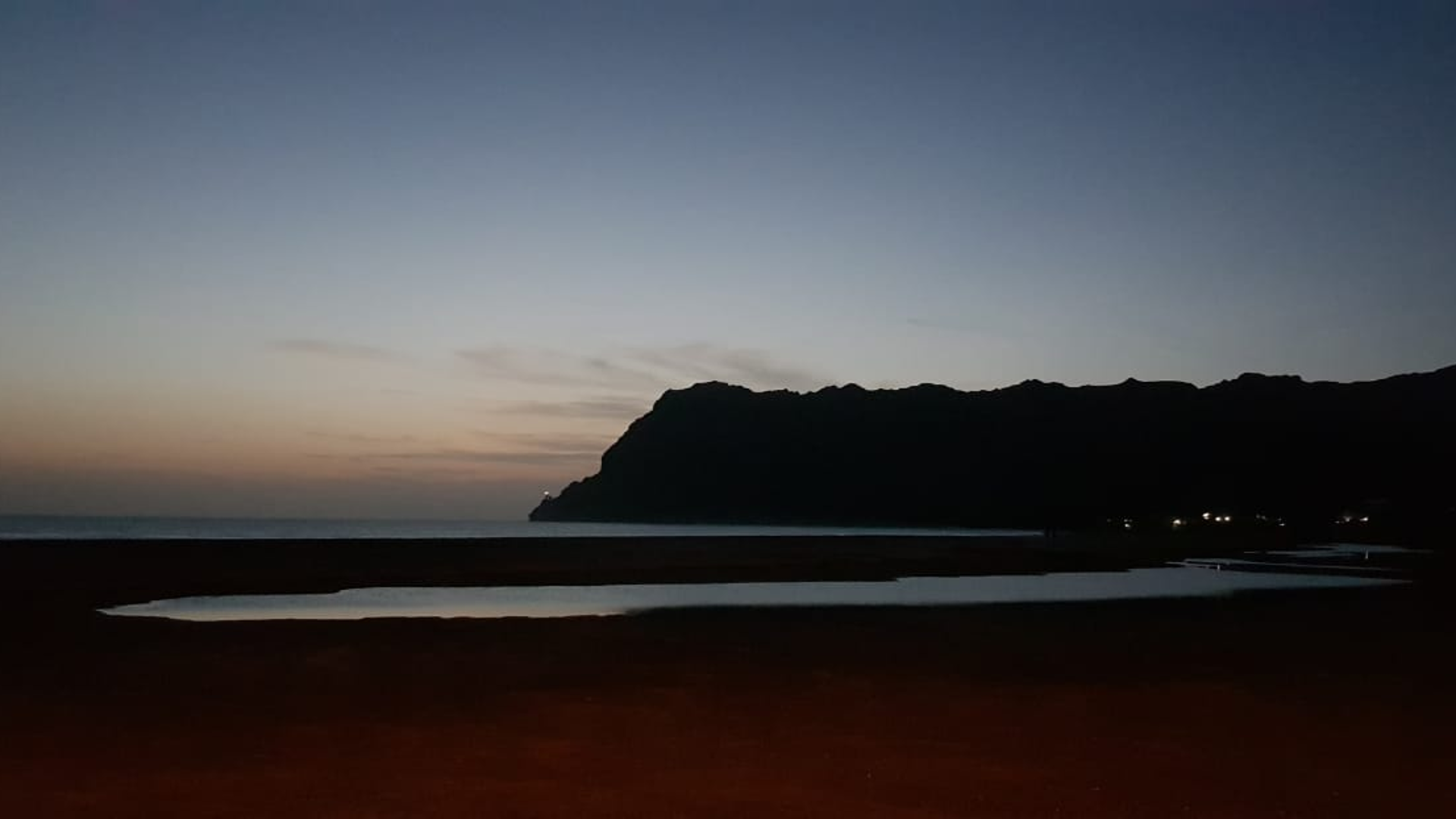 Sunset at Praia de São Pedro on São Vicente, Cabo Verde.